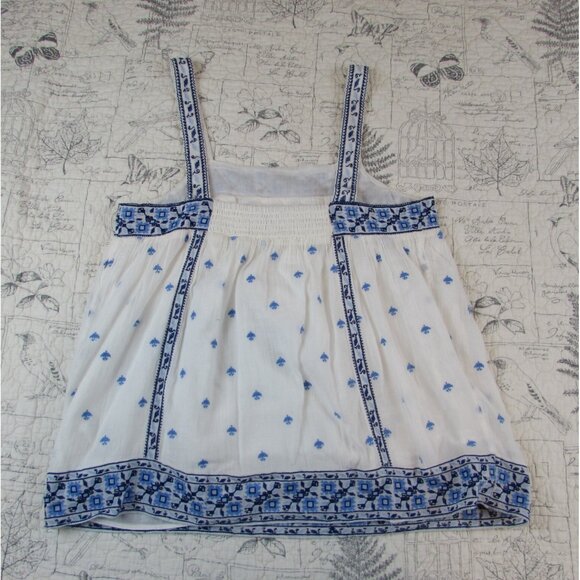 EUC Joie Magali Embroidered Cotton Gauze Lined Tank Top Boho Coastal Sz M - Picture 4 of 8